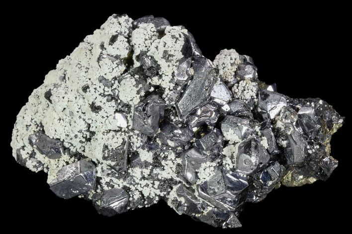 Galena Crystals on Pyrite and Sphalerite - Peru #120116